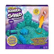 Kinetic Sand - Shimmer Sparkle Sandcastle Set Green