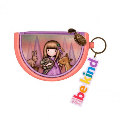 Gorjuss Keyring Zip Purse - Be Kind To All Creatures
