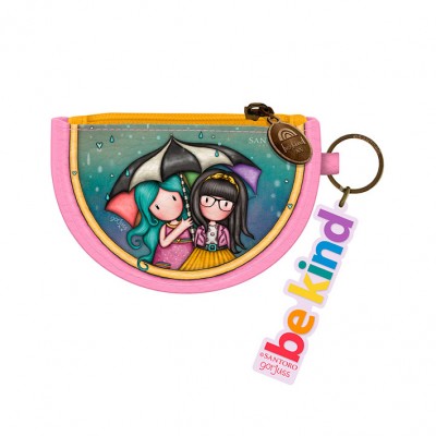 Gorjuss Keyring Zip Purse - Be Kind To Each Other