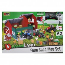 Bburago Farmland Barn & Tractor Play Set