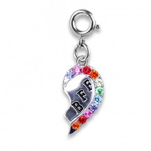 Charm It! Silver BFF Broken Heart Charm