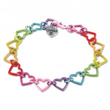 Charm It! Chain Bracelet Rainbow Heart