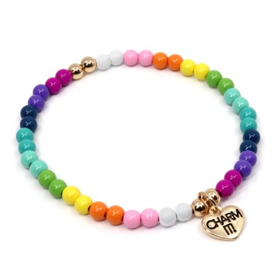 Charm It! Stretch Bracelet Rainbow