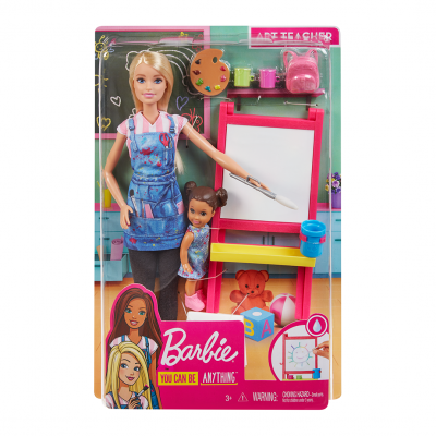Barbie Δασκάλα Ζωγραφικής Ξανθιά Με Μαθήτρια