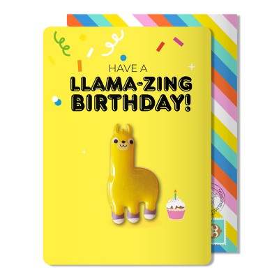 Ευχετήρια Κάρτα Με Μαγνητάκι Llama