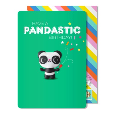 Ευχετήρια Κάρτα Με Μαγνητάκι Panda