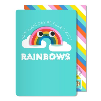 Ευχετήρια Κάρτα Με Μαγνητάκι Rainbow