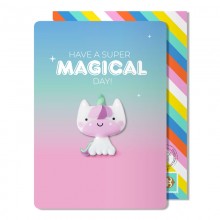 Ευχετήρια Κάρτα Με Μαγνητάκι Unicorn