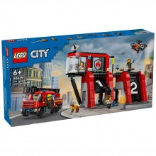 Fire Station With Fire Truck 60414