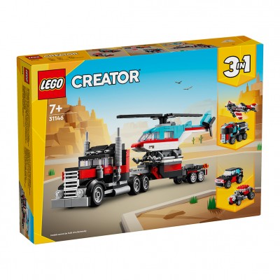 Flatbed With Helicopter 31146