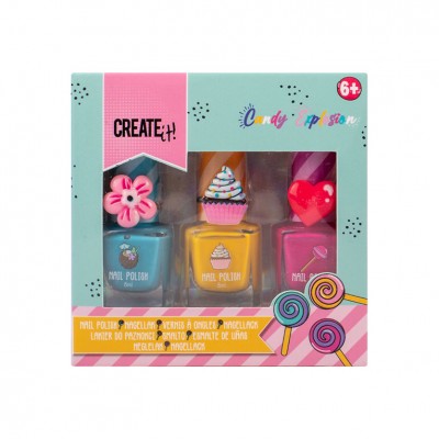 Candy Explosion Nail Polish With Rings Cupcake