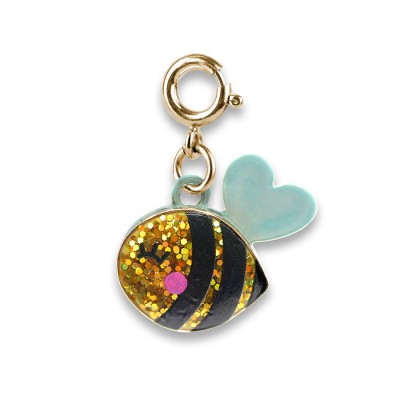 Charm It! Gold Glitter Bee Charm