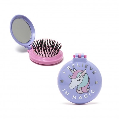 Hairbrush With Mirror Unicorn