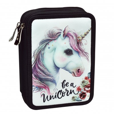 Κασετίνα Διπλή Γεμάτη Magic Unicorn