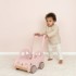 Ξύλινο Συρόμενο Καρότσι Vintage Wagon Pink