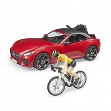 Αυτοκίνητο Bruder Roadster & Ποδήλατο Με Αναβάτη