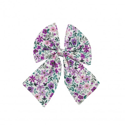Φιόγκος Κλιπ Purple Floral