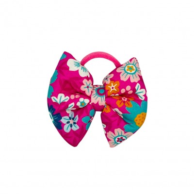 Λαστιχάκι Φιόγκος Fuchsia Floral