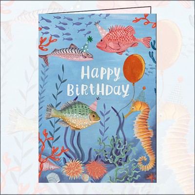 Ευχετήρια Κάρτα Happy Birthday Ocean