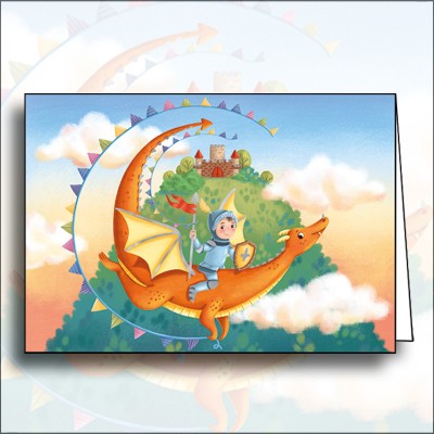Ευχετήρια Κάρτα Dragon With Knight