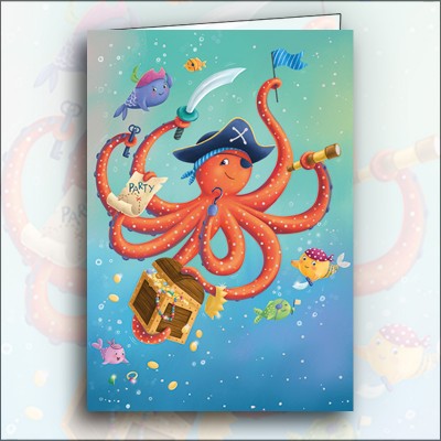 Ευχετήρια Κάρτα Pirate Octopus