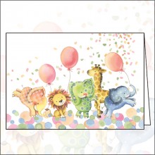Ευχετήρια Κάρτα Animal Friends Party