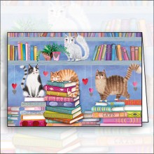 Ευχετήρια Κάρτα Cats & Books
