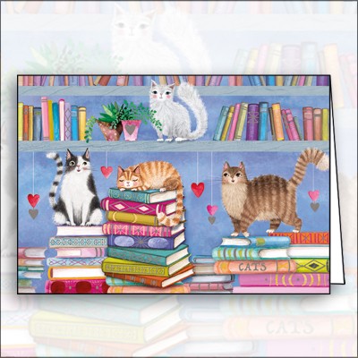 Ευχετήρια Κάρτα Cats & Books