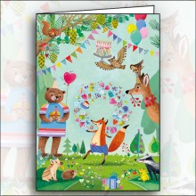 Ευχετήρια Κάρτα Animals Party