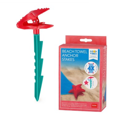 Legami Beach Towel Anchor Stakes Starfish