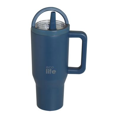 Ποτήρι Θερμός EcoLife Tumbler 2Handles Lid - Blue Marine 900ml
