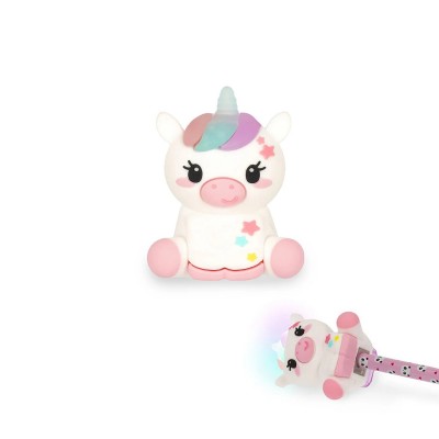 Light-up Pencil Sharpener With Container Unicorn
