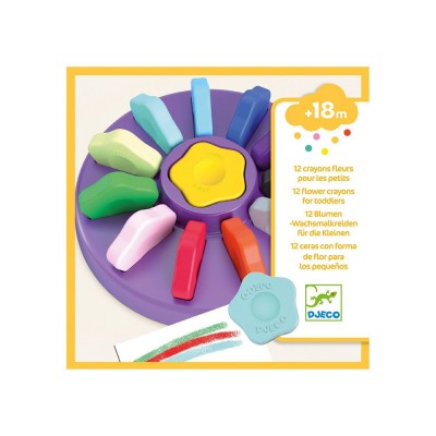 Κηρομπογιές Baby Flower Crayons 12τεμ.