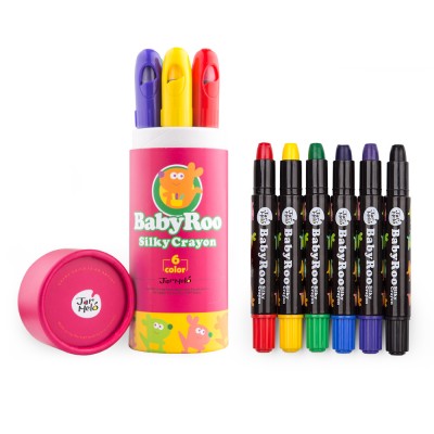 Κηρομπογιές Baby Roo Silky Crayon 6τεμ.