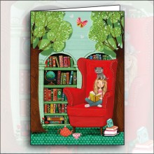 Ευχετήρια Κάρτα Girl Reading