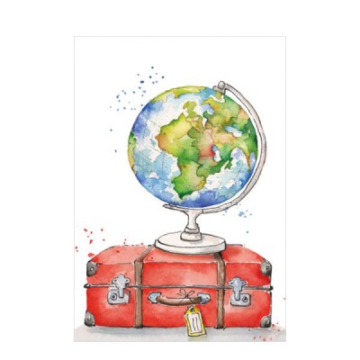 Ευχετήρια Κάρτα Globe & Luggage