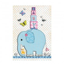 Ευχετήρια Κάρτα Baby Elephant Blue