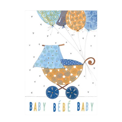 Ευχετήρια Κάρτα Baby Blue Balloons