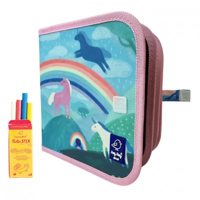 Jaq Jaq Bird Βιβλίο Ζωγραφικής Unicorns & Rainbow & 4 Butterstix