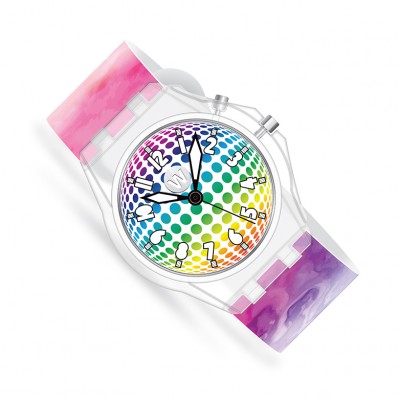 Ρολόι Led Light-Up Rainbow Tie Dye