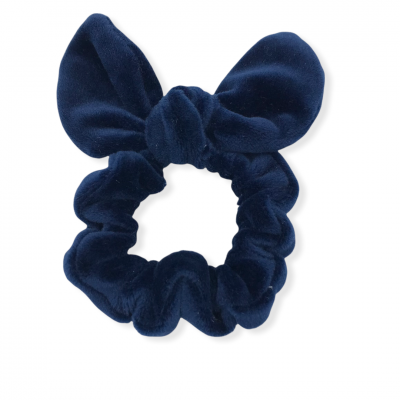 Scrunchie Bunny Velvet Midnight Blue