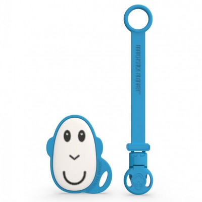 Μασητικό Flat Face Monkey Blue With Clip