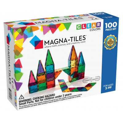 Magna-Tiles Clear Colors 100 Piece Set