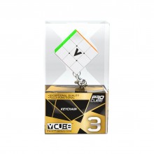 V-Cube Keychain 3 White Flat