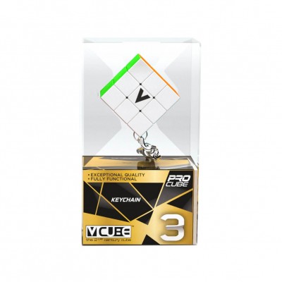 V-Cube Keychain 3 White Flat 