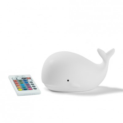 Φωτιστικό Νυκτός Φάλαινα Λευκή Με USB & Τηλεχειριστήριο
