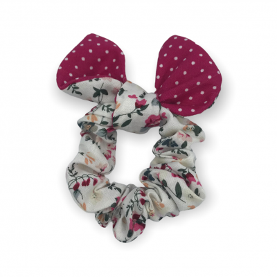 Scrunchie Bunny Floral White