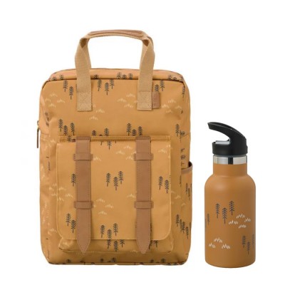 Παιδικό Σακίδιο Πλάτης Woods Spruce Yellow Small + Παγούρι Θερμός Ανοξείδωτο 350ml