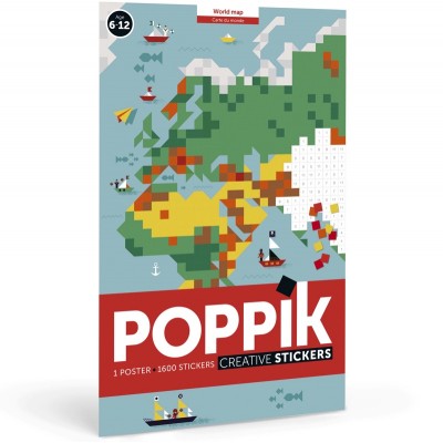Poppik Creative Stickers World Map