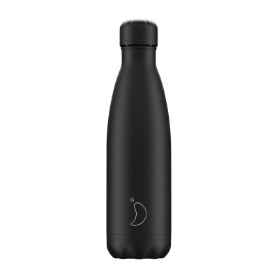 Θερμός Chilly's All Matte Black 500ml
